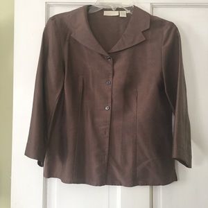 J Jill Vintage Style Silk Blouse